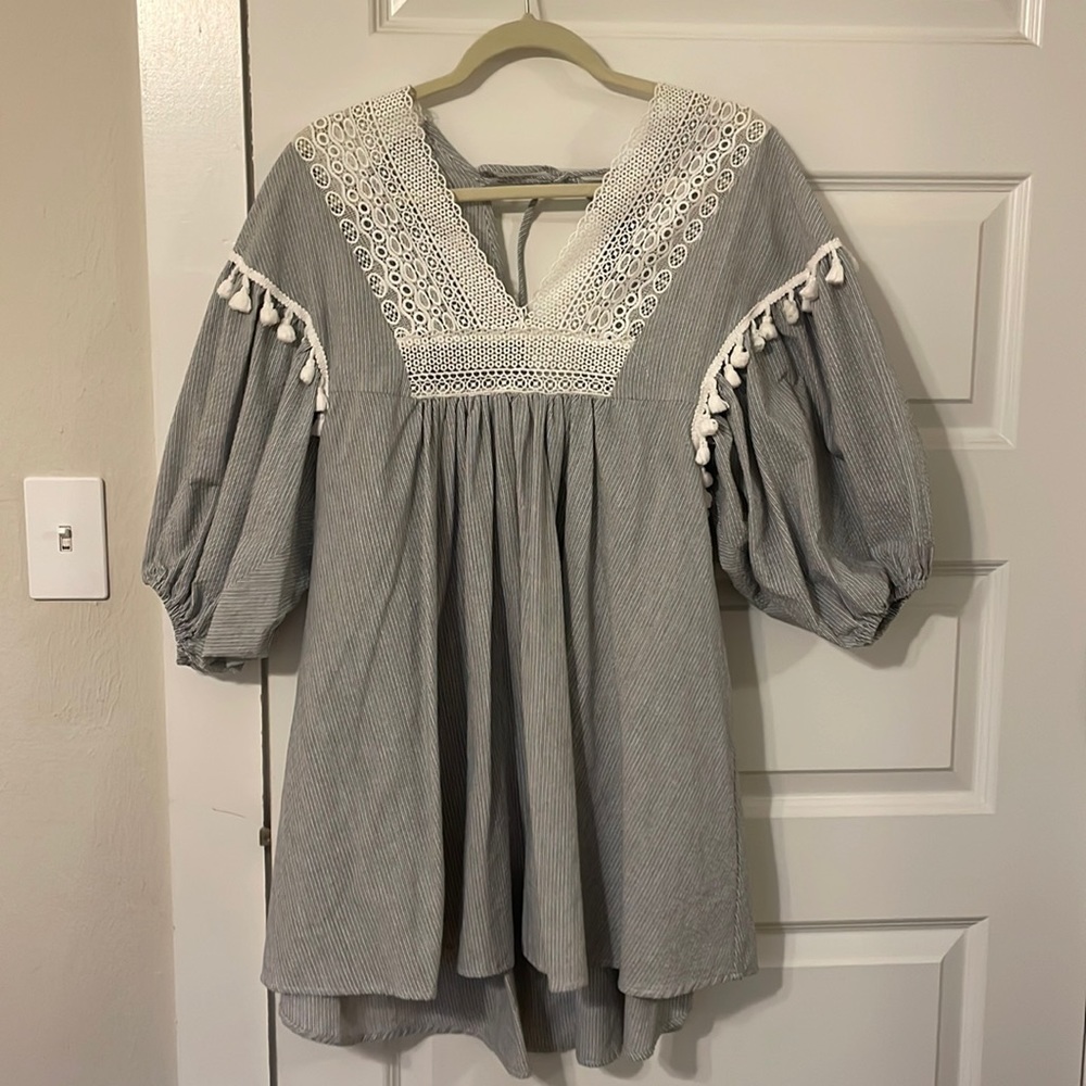 Blue stripe dress